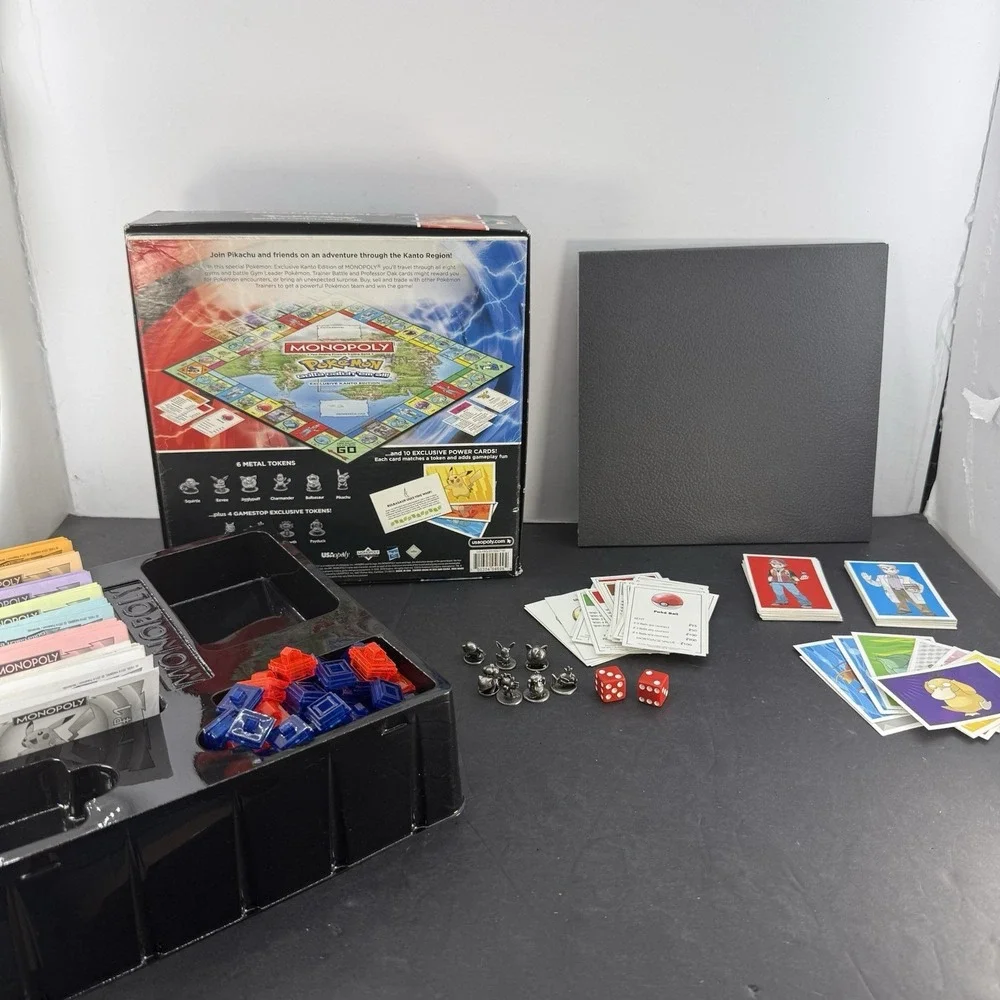 Pokemon Monopoly Exclusive Kanto Edition Board Game 2015 Black Box Missing 3